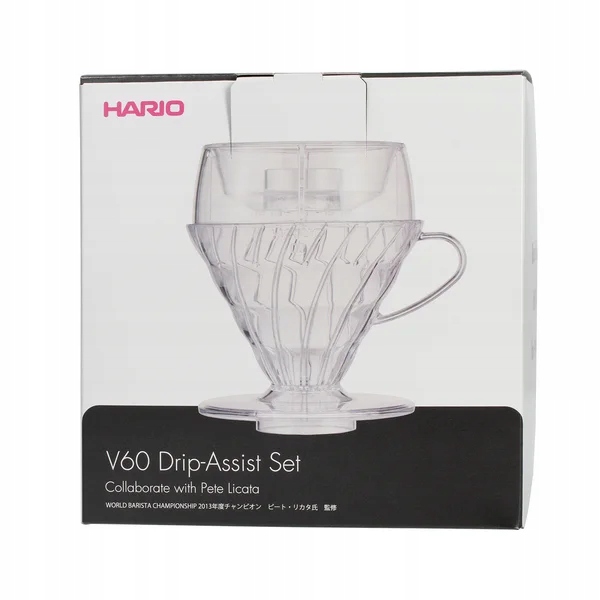 

Hario Drip-Assist Set dripper V60 nakładka filtry
