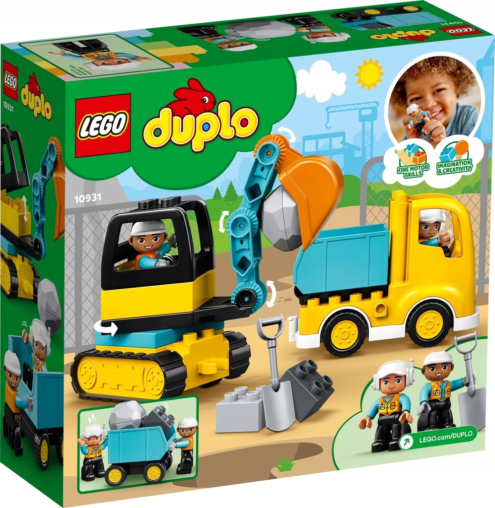Lego Duplo 10931 Ciężarówka I Koparka Gąsienicowa Dla Dzieci Klocki