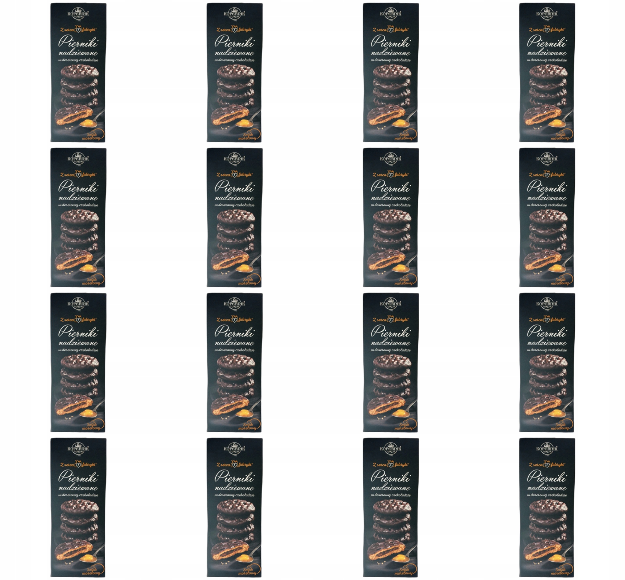 Kopernik Pierniki nadziewane morelowe w czekoladzie 145 g X16