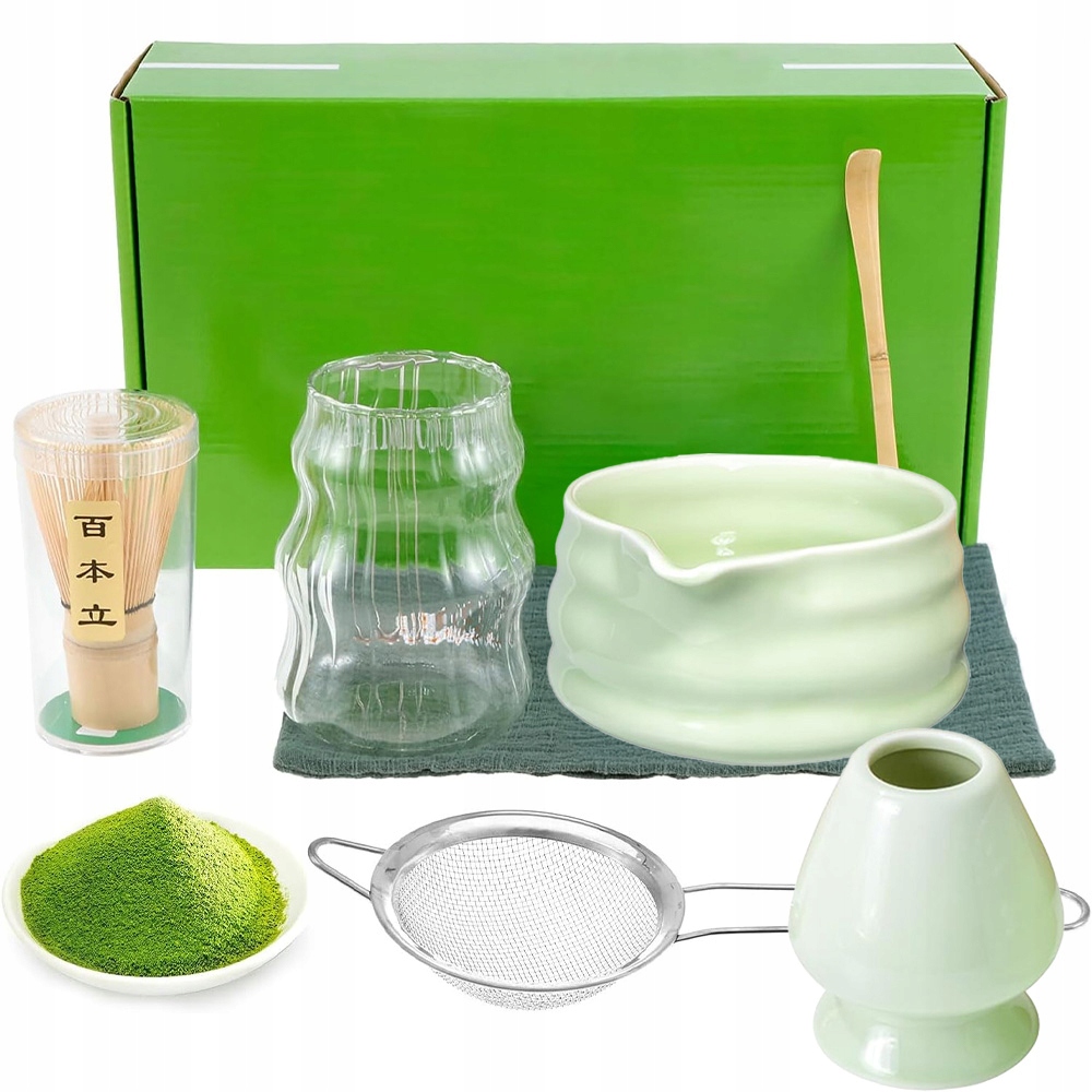 Levně Sada Štětců Na Čaj, Podstavec Pod Chasen Na Matcha, Keramická, 7 Ks