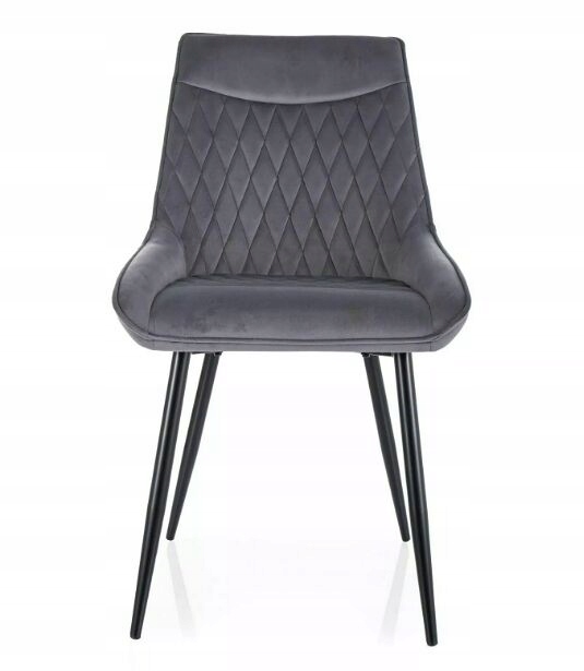 Profilovaná korčeková stolička Agat Velvet Signal Šedá, loft, obývacia izba