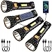 SOLAR LED Latarka USB Ładowalna Wodoodporna 3 Tryby Outdoor — miniatura 3