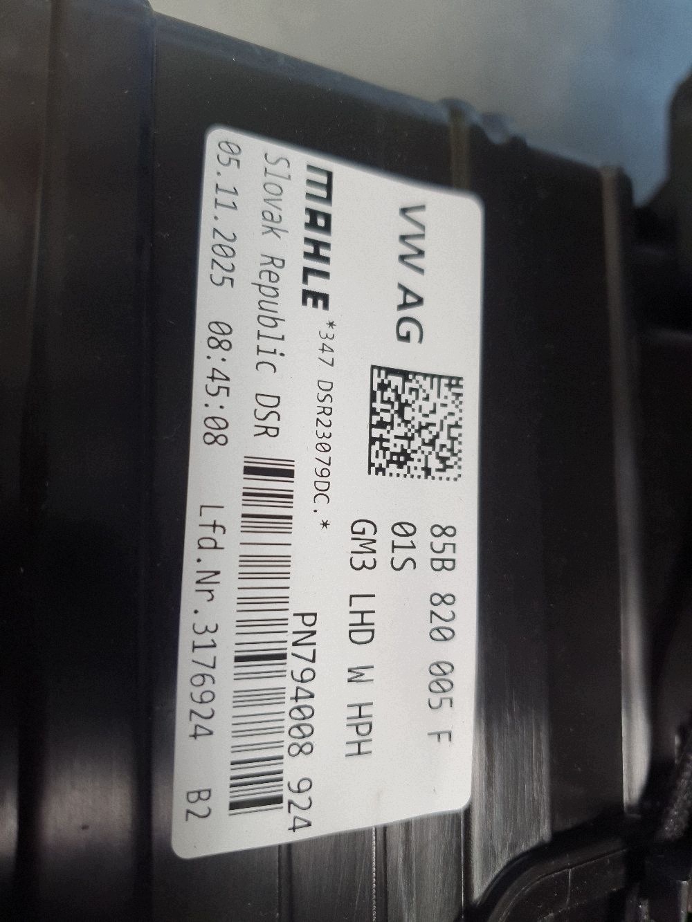 Audi Q6 e-tron poklopač kutija ventilacije 85B820005F