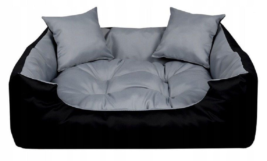 Levně Pelíšek Kotec Černo-šedá Vel 55 x 45 cm pro psa Voděodolné.