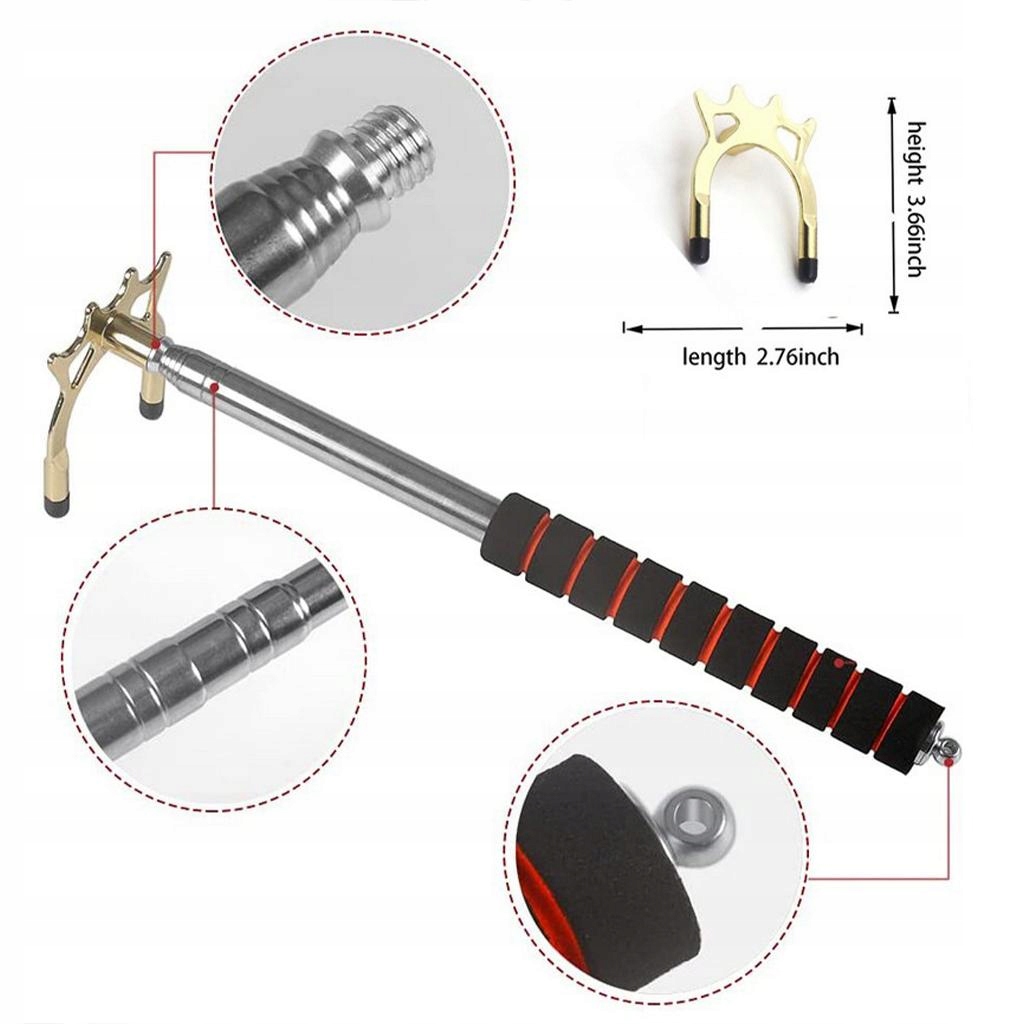 -Billiards Pool Cue Bridge Stick with Brass Bridge Kod producenta 066gazechimp