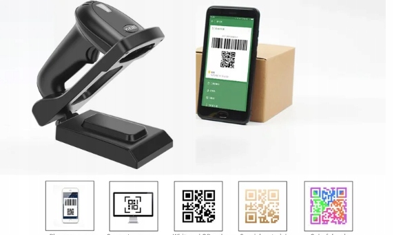 BEZPRZEWODOWY czytnik skaner kodów kreskowych i QR 2d z bazą ładującą AZTEC Model 5800DW