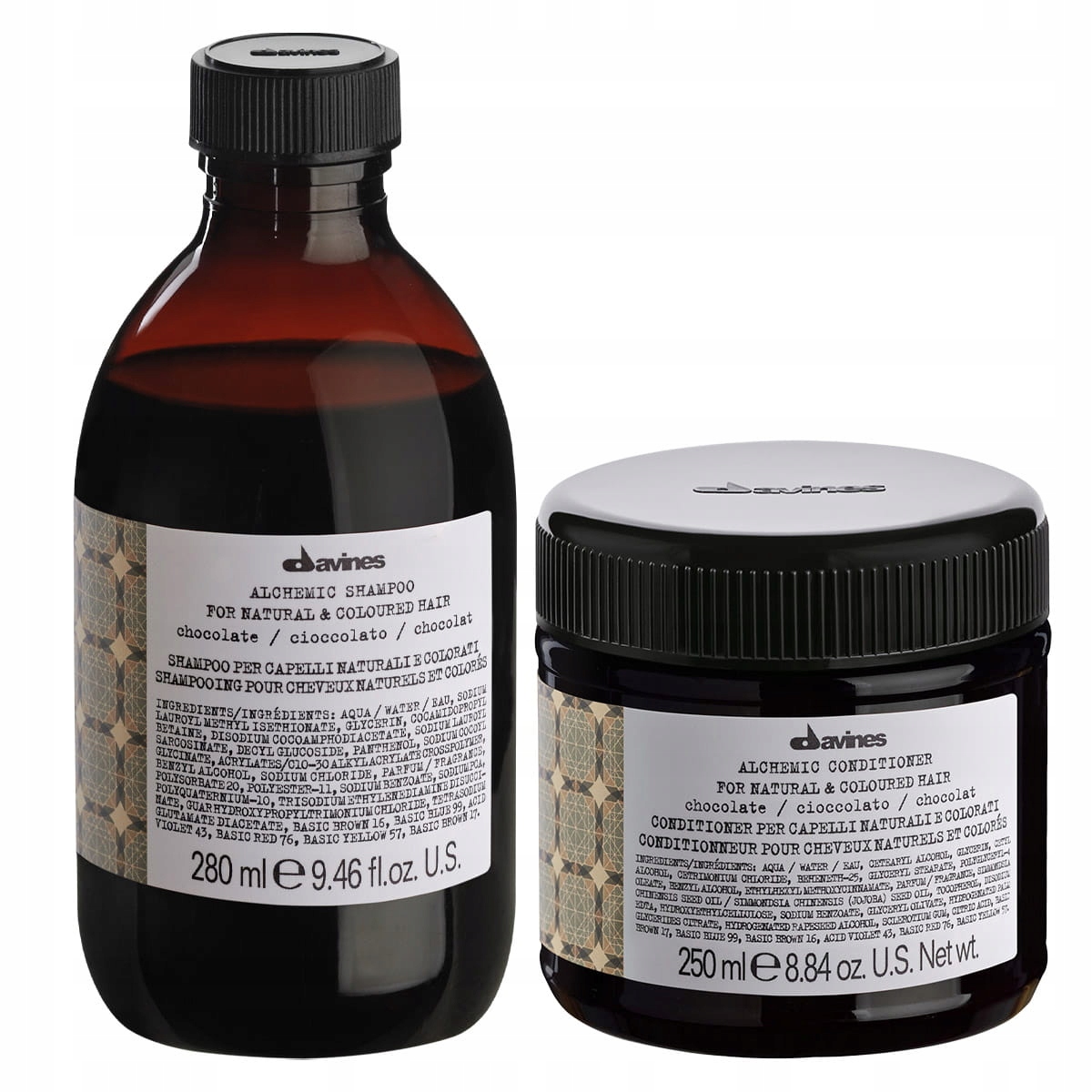 Davines Alchemic sada pro hnědé vlasy šampon kondicionér Chocolate