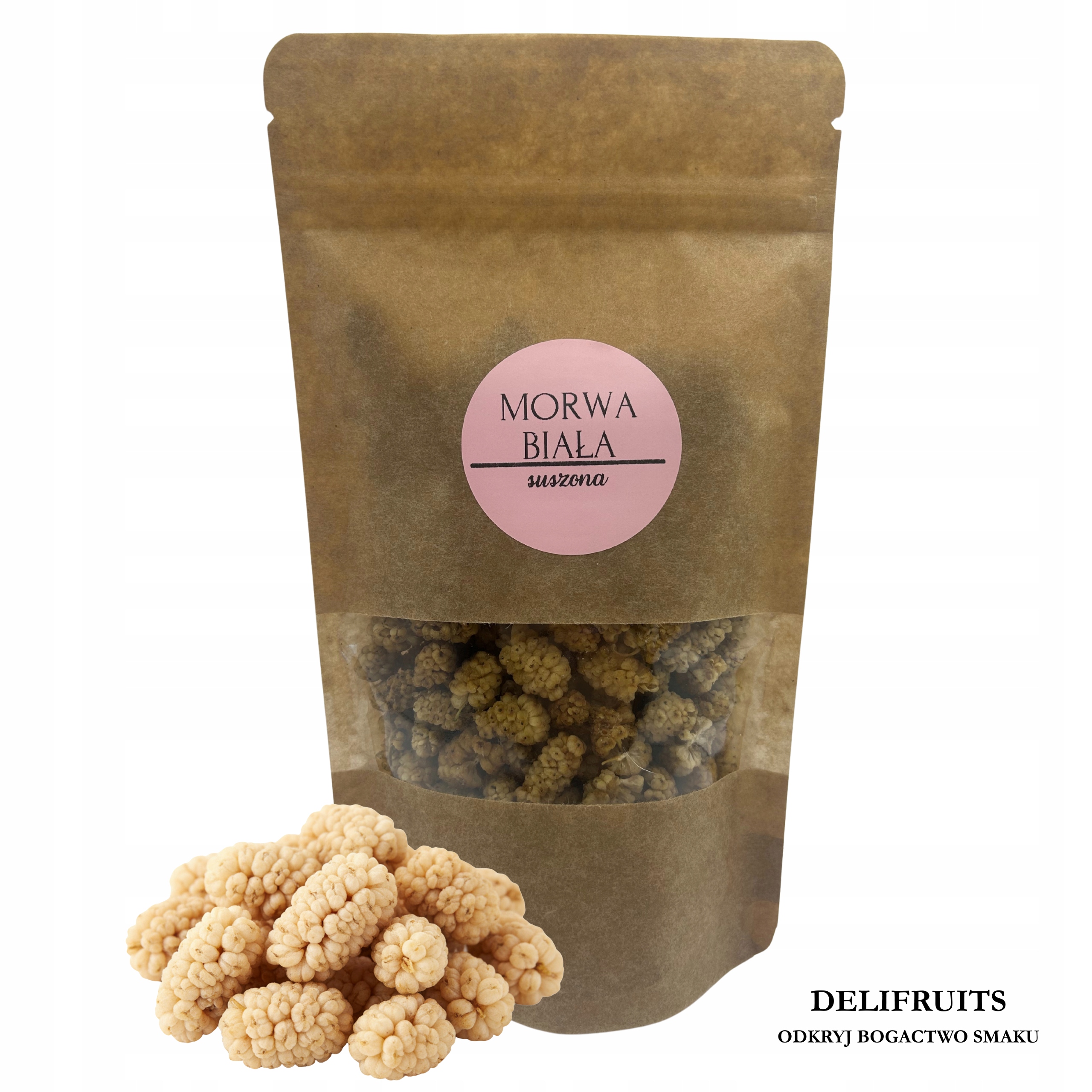 Levně Moruše Bílá Přírodní 2,5 Kg (2500 G) Bez Pecek, Sušené Ovoce, Delifruits