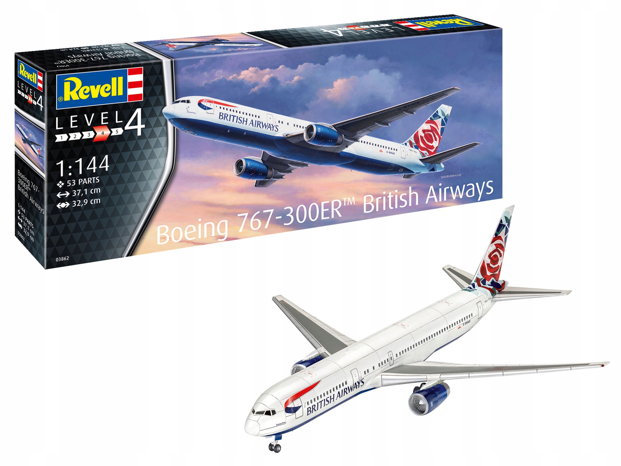 Revell 1:144 B767-300R Chelsea Rose Ba 03862