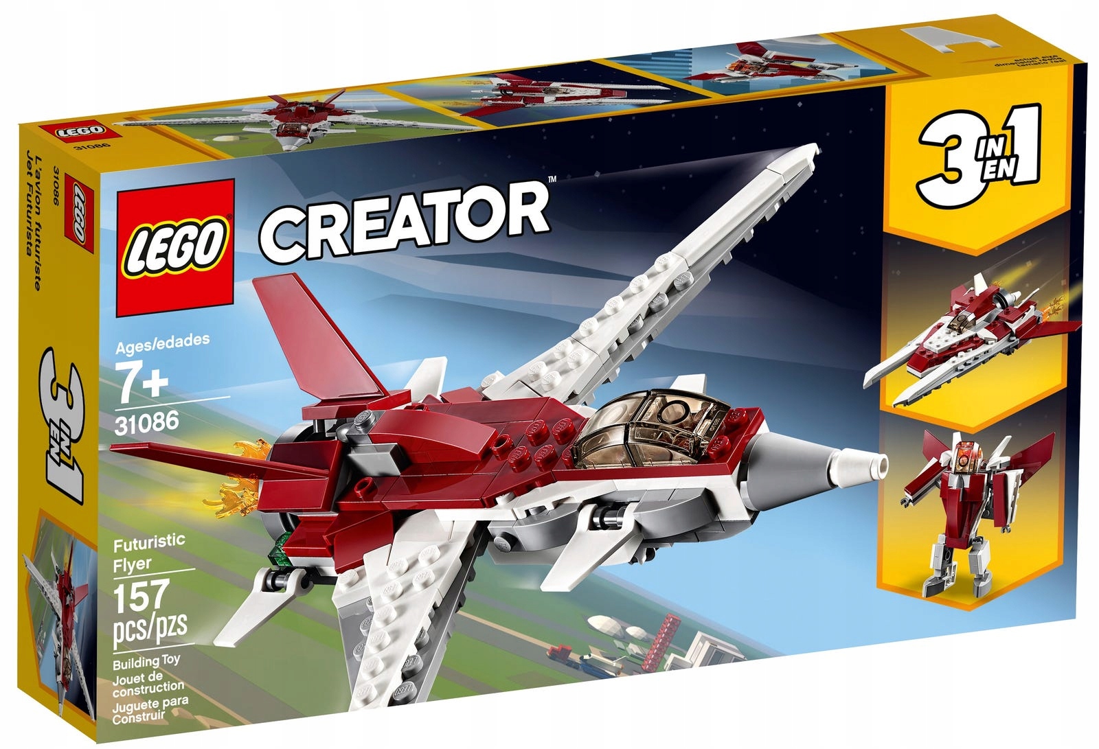 Lego 31086 Creator 3w1 Futurystyczny samolot Statek kosmiczny Robot