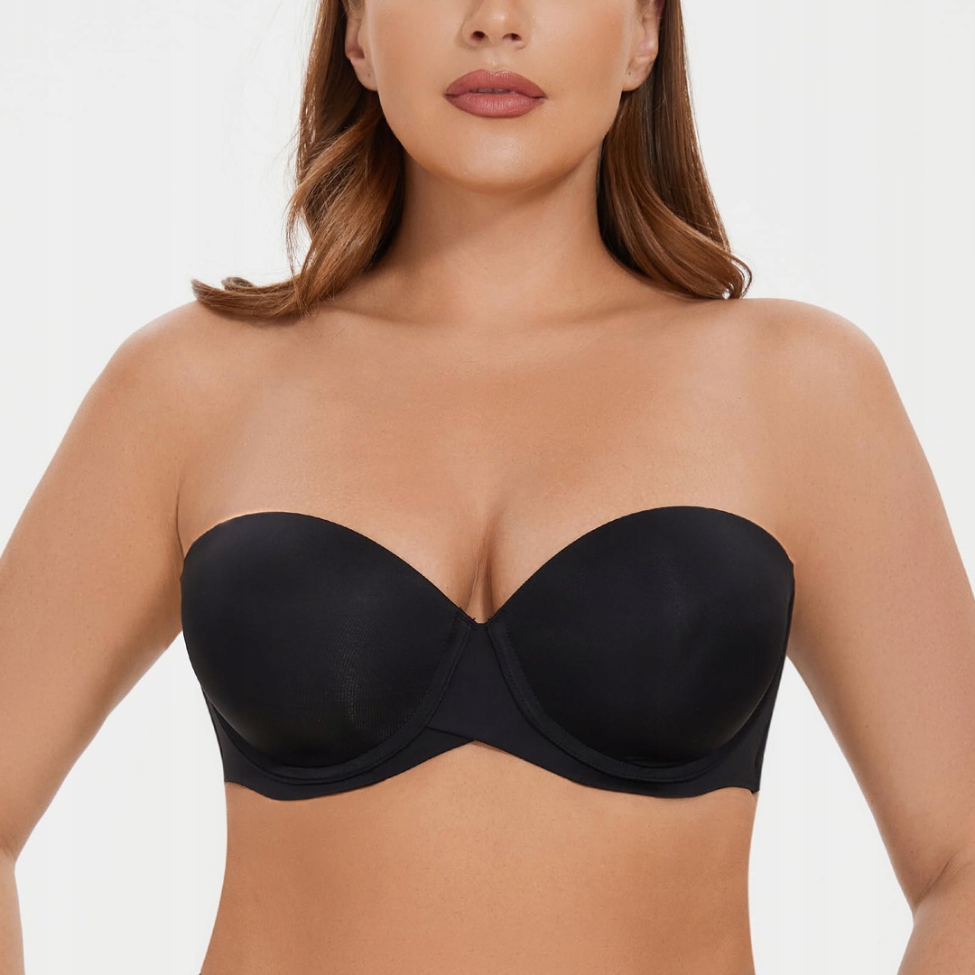 Dámská podprsenka Samonosný push-up bez ramínek – černá 80A