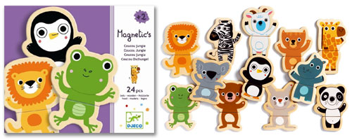 

Djeco Puzzle drewniane magnetyczne 2 elem. Dżungla