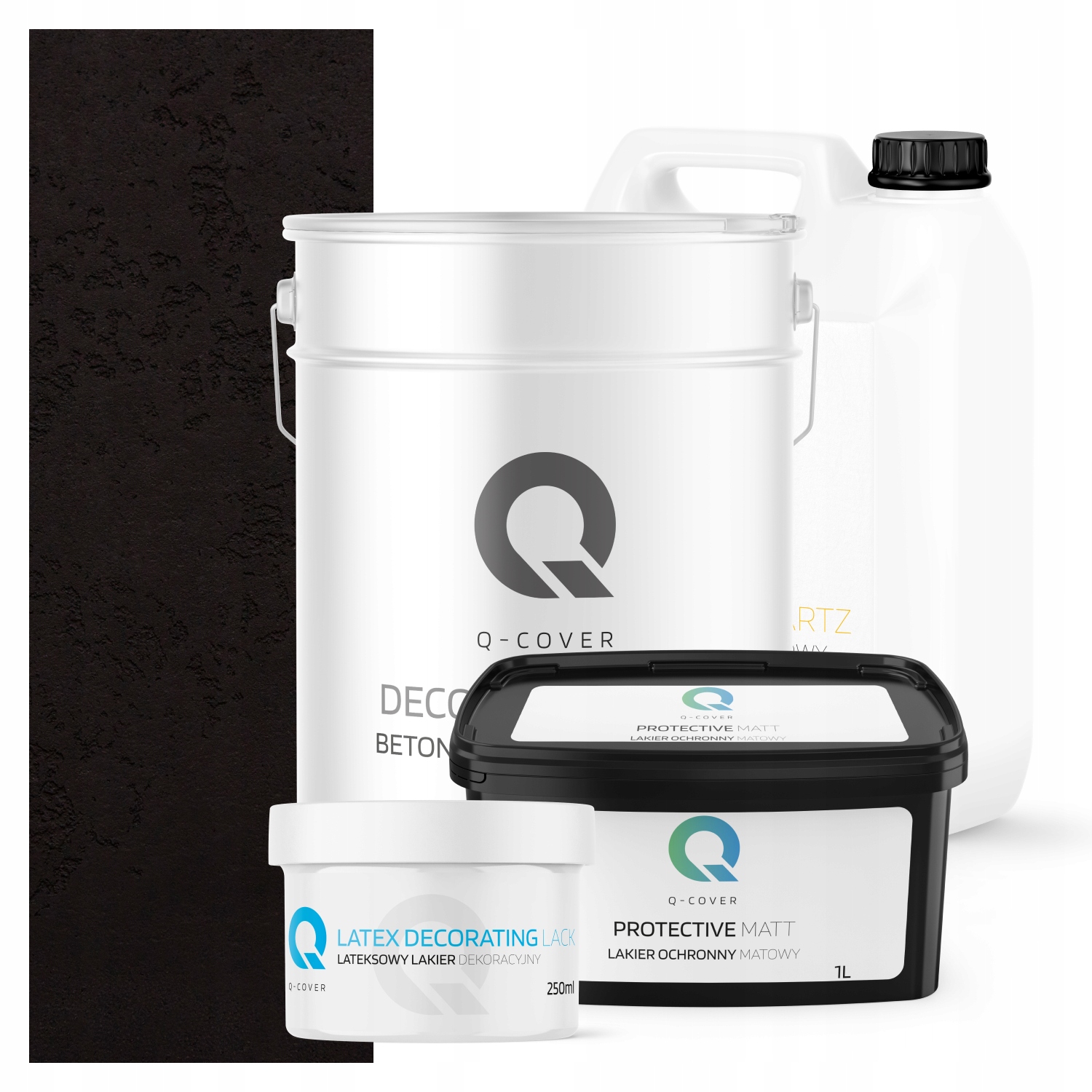 Venkovní Architektonický Beton Set Černá Ral 9005 Komplet Na 10m2