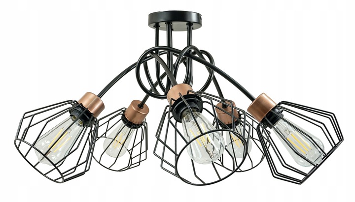 Stropní svítidlo závěsný lustr Loft drát Brylant