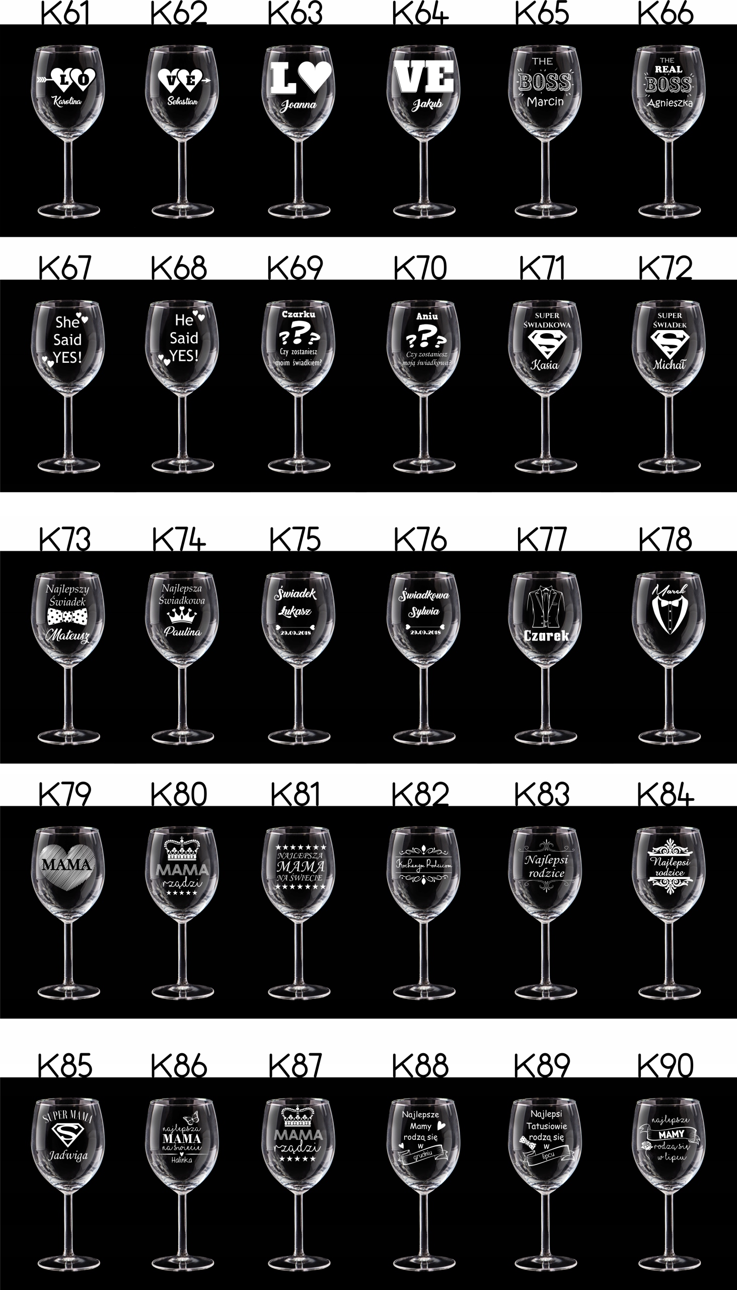 SKRZYNKA NA WINO KIELISZKI Z GRAWEREM ŚLUB PREZENT ROCZNICA URODZINY Kolor dominujący wielokolorowy