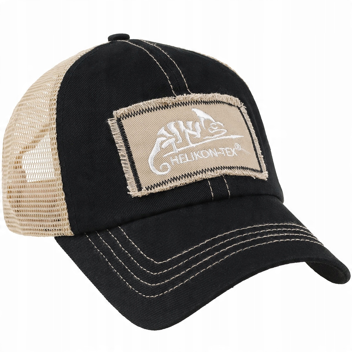 

Helikon Czapka Trucker Logo Tirówka Czarna Beżowa