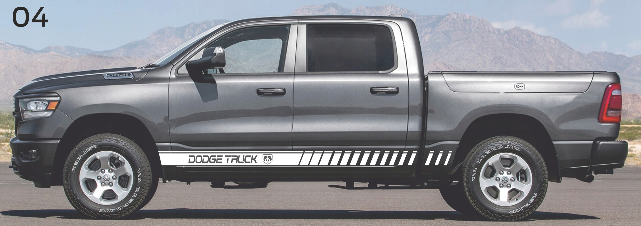 Samolepky na Dodge Ram pickup tuning Vysoká Kvalita 04