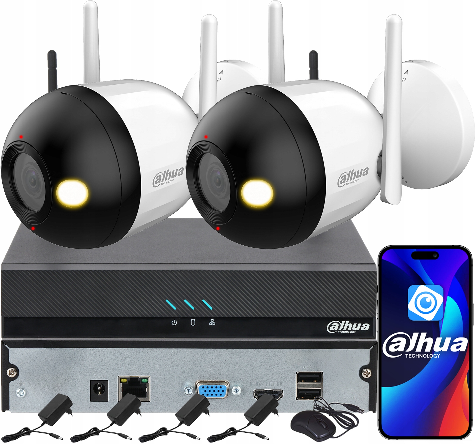 Dahua Monitorovacia kamera pre 2 kamery 4MPx F4C-PV Inteligentné duálne svetlo Audio