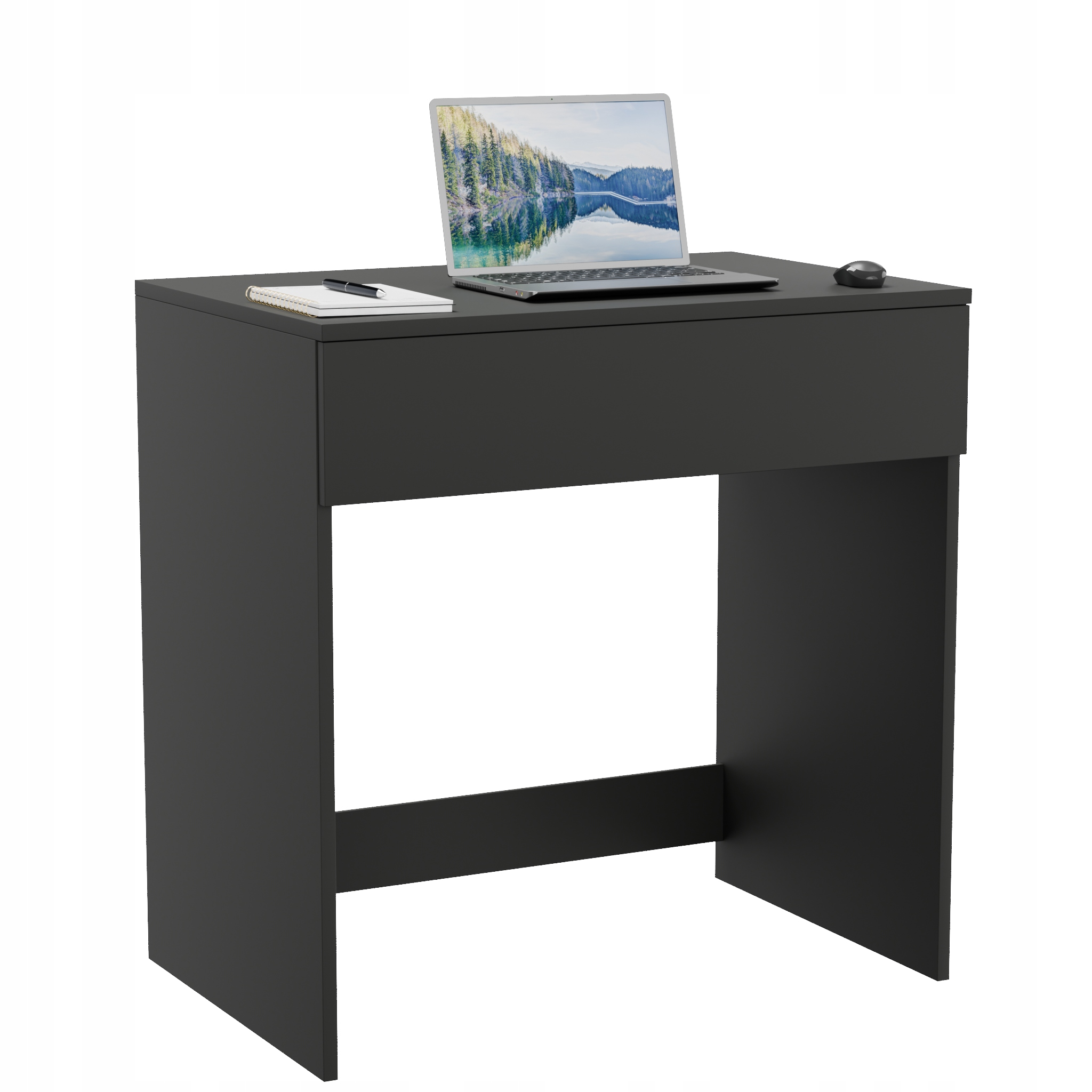 Počítačový Stůl Toaletní Stolek Stolek Černý Úhledný A Prostorný Úzký 75x77x50