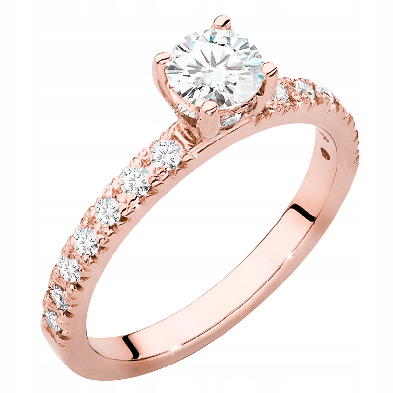 Zlatý Prstýnek ryzosti 585 s Brilianty 0,74 ct 14k