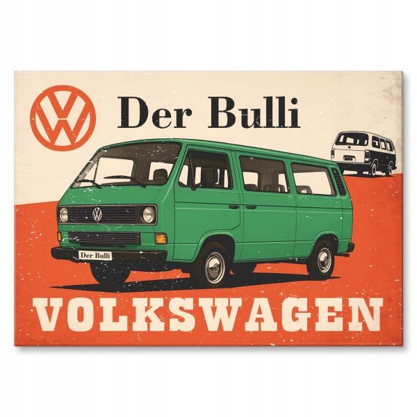 Nástěnný Plakát Plechové dekorace dárek auto Der Bulli Volkswagen