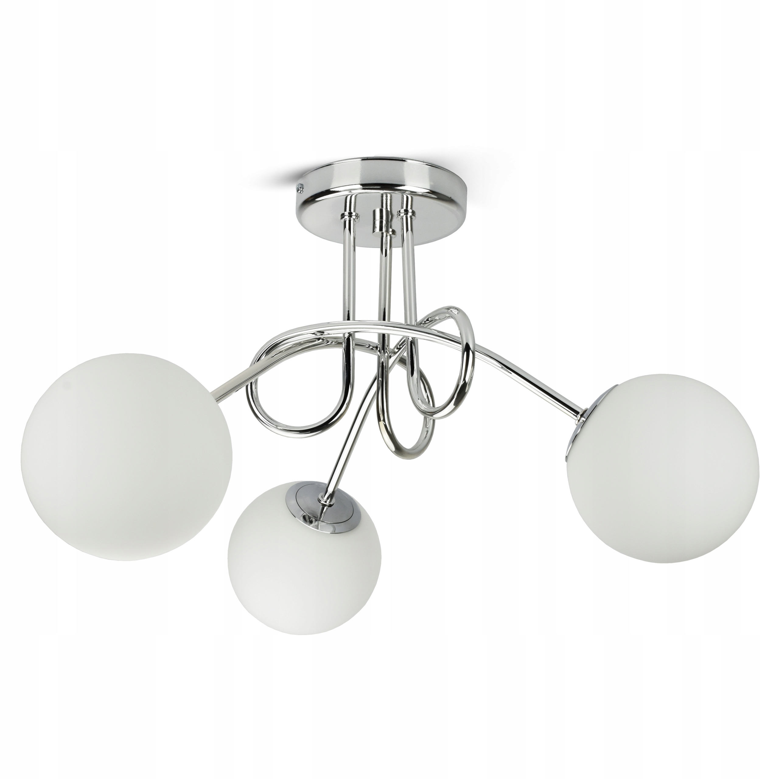Stropní Svítidlo Lustr Stropní Svítidlo Chrom Skleněné Bílé Kule Glass PE3 Led G9