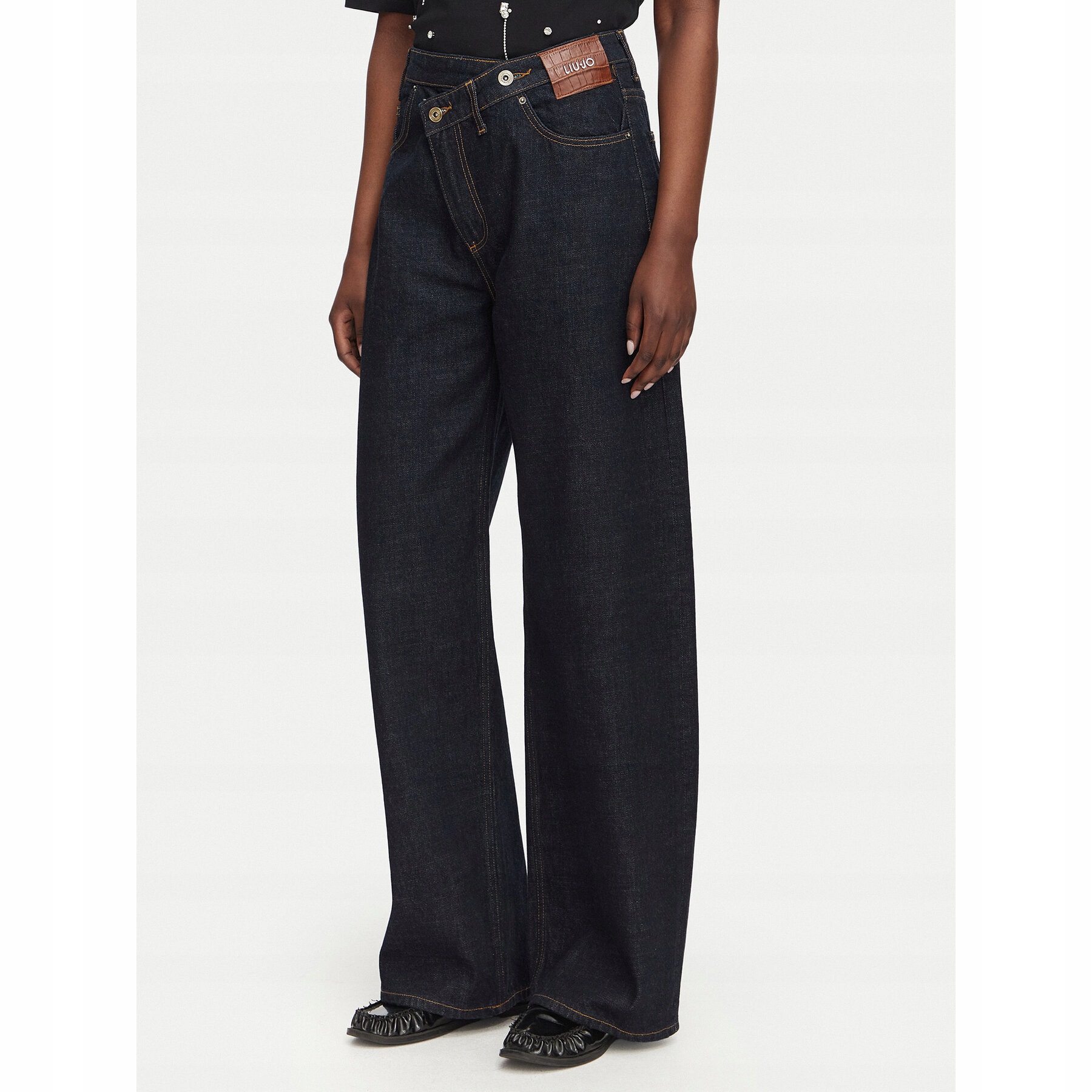 Damskie Jeansy UF6160 D4854 granatowy