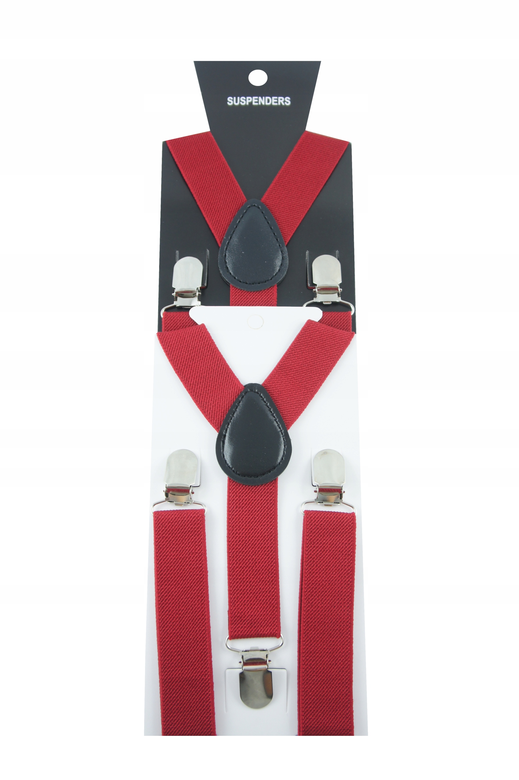 Szelki do spodni męskie damskie gładkie garniturowe BORDOWE CIEMNA CZERWIEŃ Marka inna