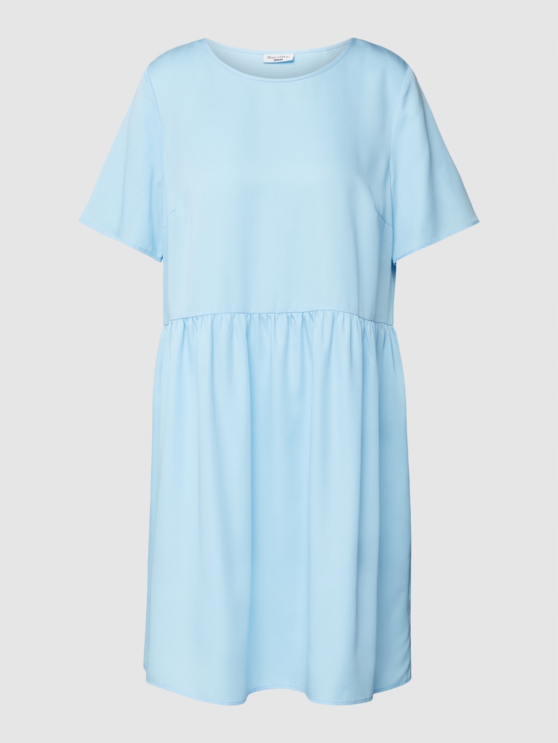 Marc O'Polo Denimová Šaty ke kolenům s rozevřenou sukní ve světle modré barvě