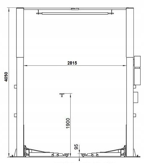 PODNOŚNIK DWUKOL.4T GÓRĄ ŁĄCZONY 4M TQ0002-TECHWAR Marka Techwar