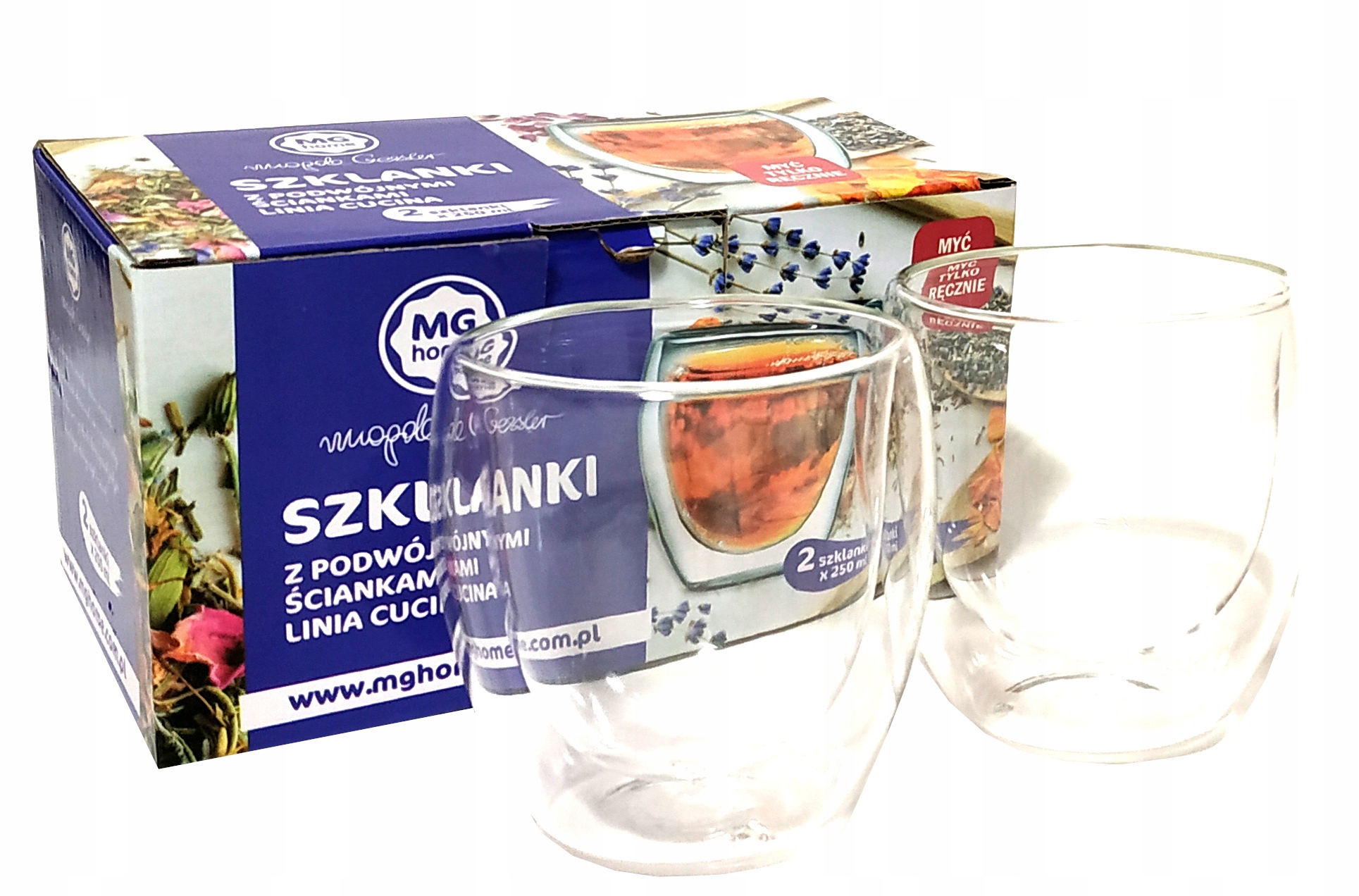 SZKLANKI TERMICZNE CUCINA 250ML Z PODWÓJNĄ ŚCIANKĄ
