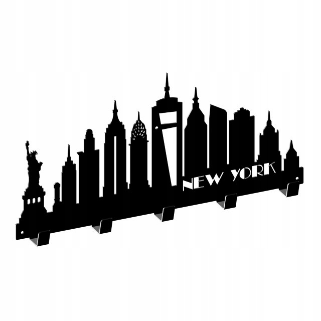 Věšák WS12, New York, černý, matný
