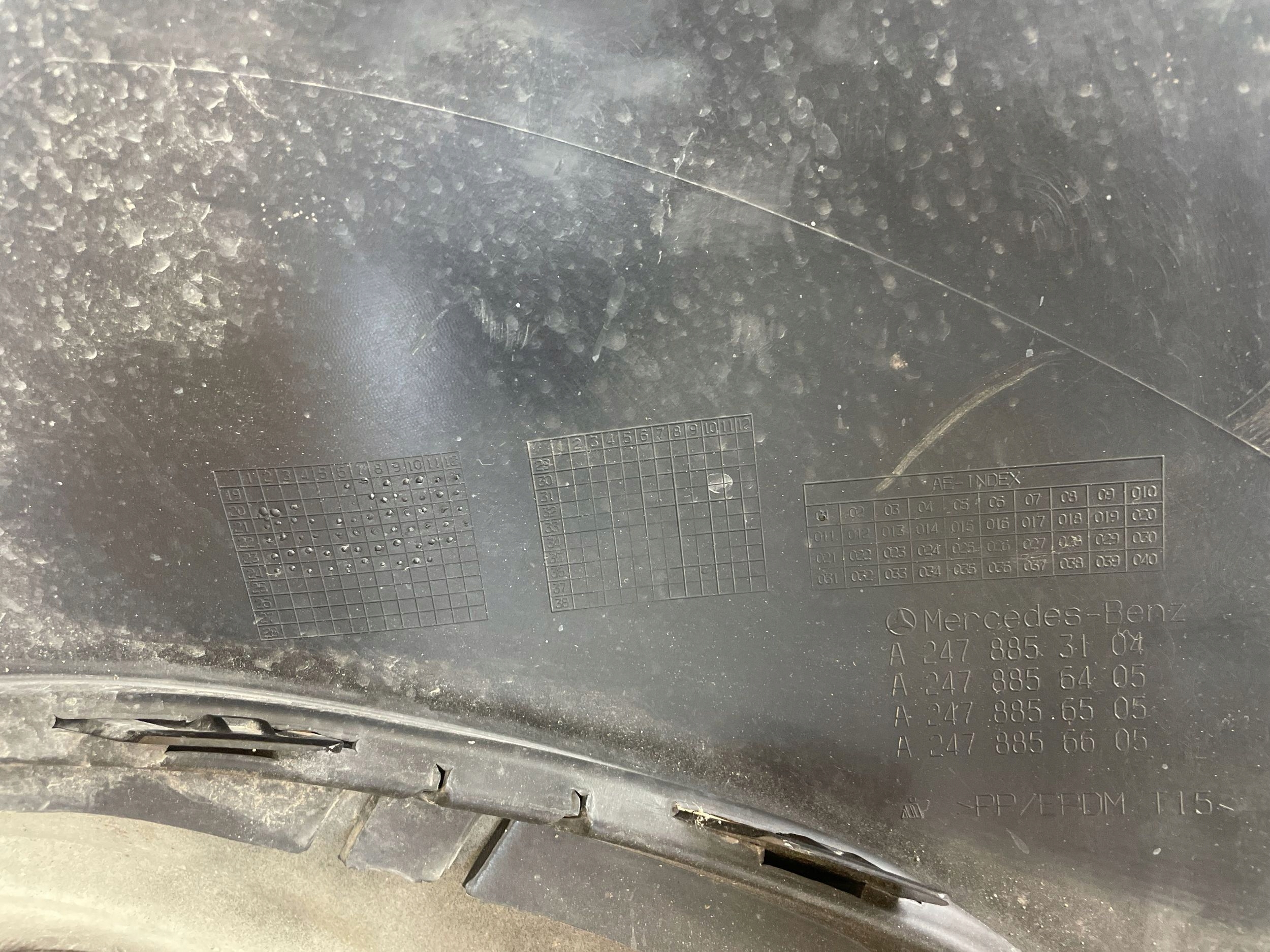 SPOILER Diffuseur Pare choc Arrière MERCEDES GLA W247 H247 II 2019- 4XPDC