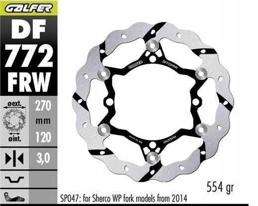 Galfer Predný Brzdový Kotúč Sherco Se/sef 250/300/450/500 '09- (iba Z