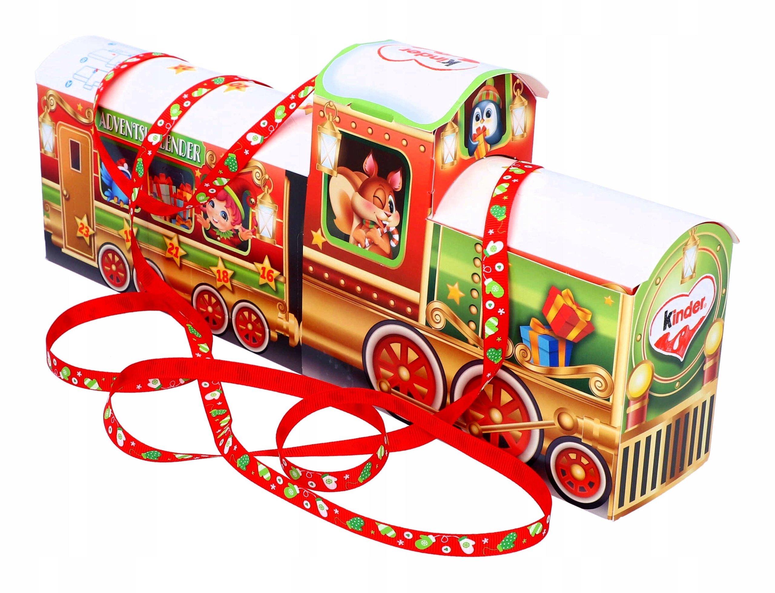 Ferrero Kinder Adventní kalendář 3D Vlak na Vánoce 226g 24 kusů De