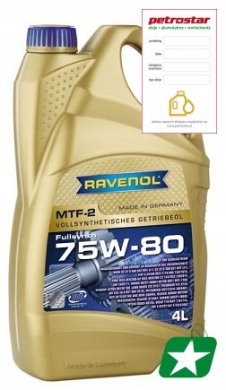RAVENOL MTF-2 BMW FIAT FORD GM 75W-80 4L