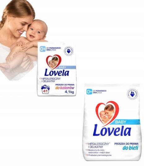 Levně Lovella Baby Prášek Na Bílé Prádlo Hypoalergenní 2x4,1 kg