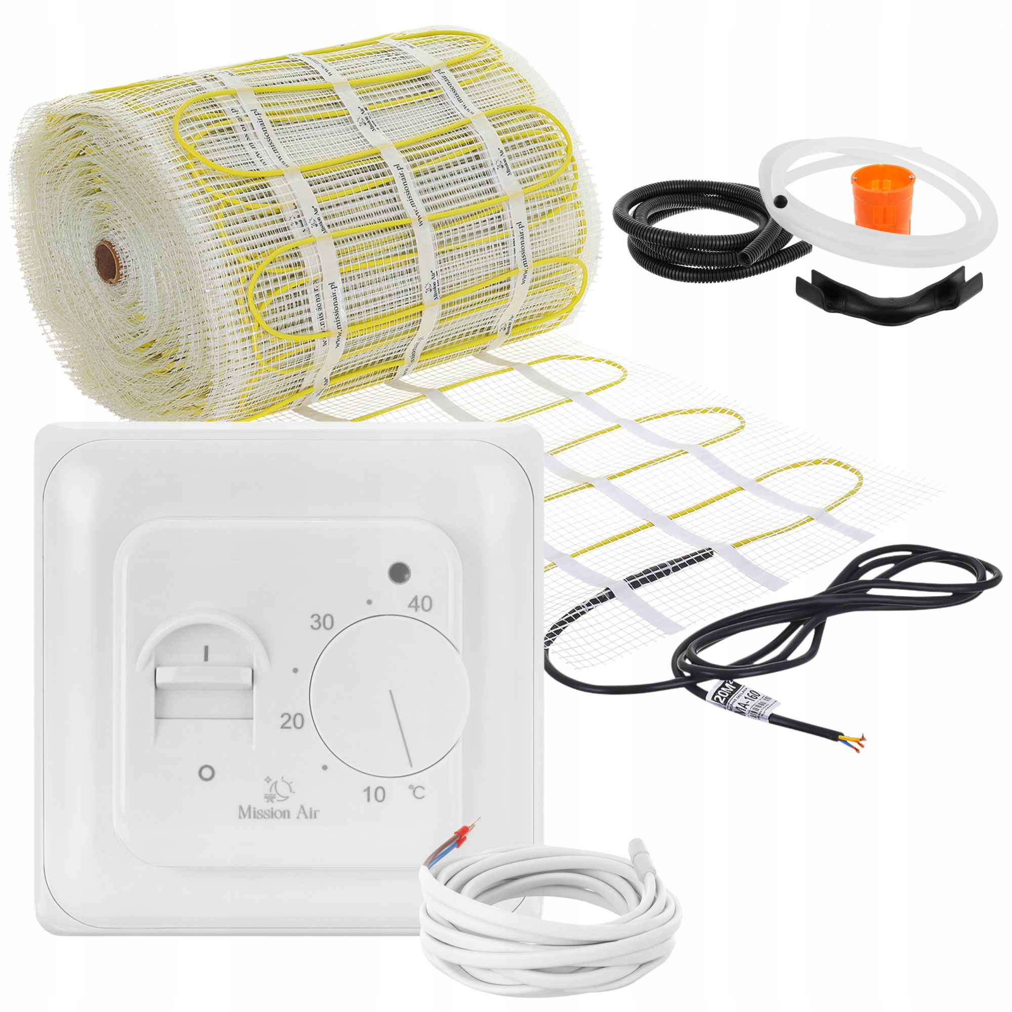 Set podlahového vykurovania podlahy vykurovacia rohož 160 W/m² 14 m²