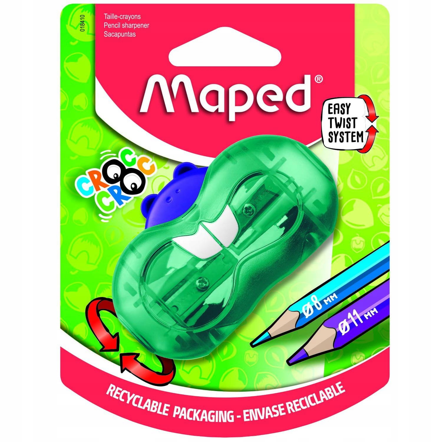 Maped Temperówka Croc Croc Twist 2 otwory mix