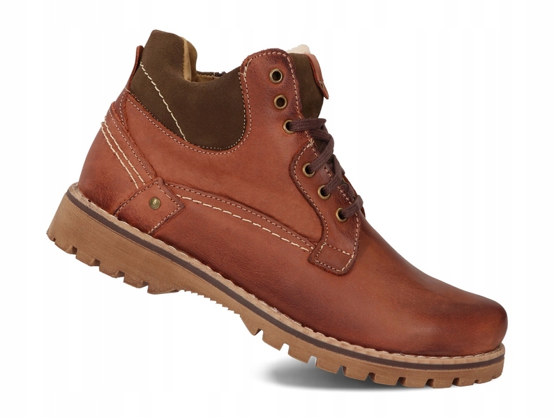 BUTY MĘSKIE POLSKIE OCIEPLANE SKÓRA 885 RUDY 45 Marka Komodo