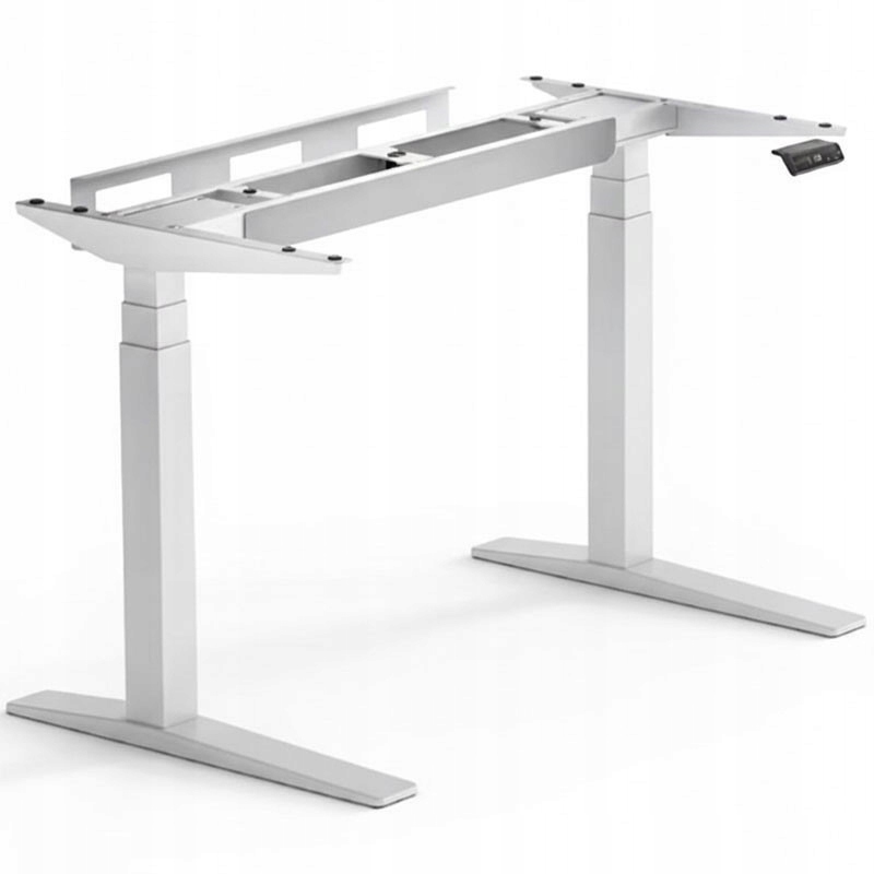 Výškovo nastaviteľný stôl bez pracovnej dosky, biely, ergonomický pre kanceláriu a prácu