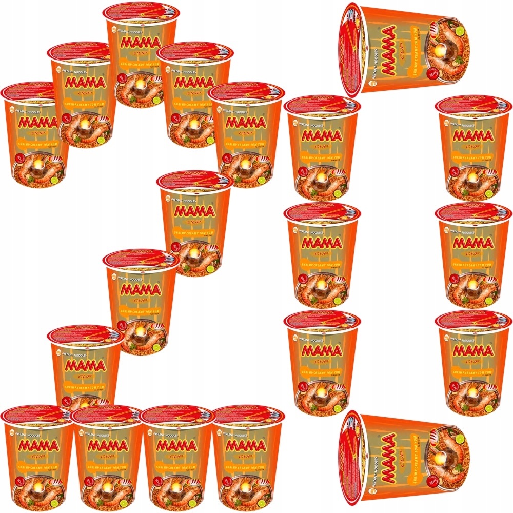 20 x Thajská instantní polévka Těstoviny Instant Krevety Tom Yum Cup 70g Mama