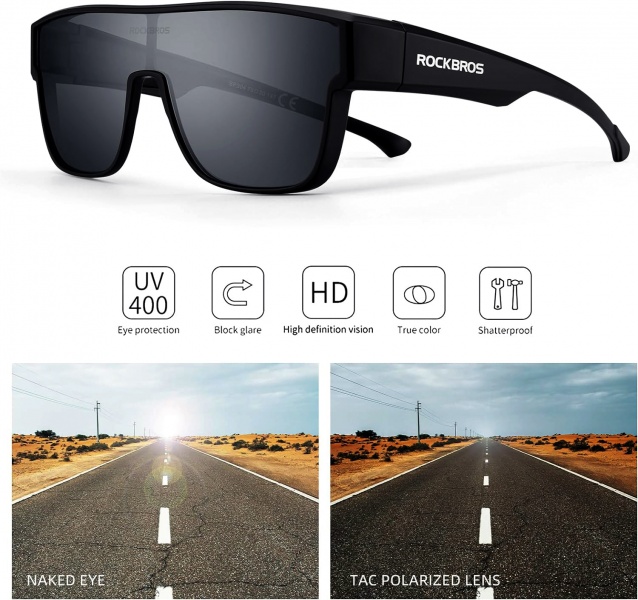 OKULARY SPORTOWE POLARYZACYJNE NA ROWER PRZECIWSŁONECZNE FOTOCHROMOWE UV400 Marka Rockbros