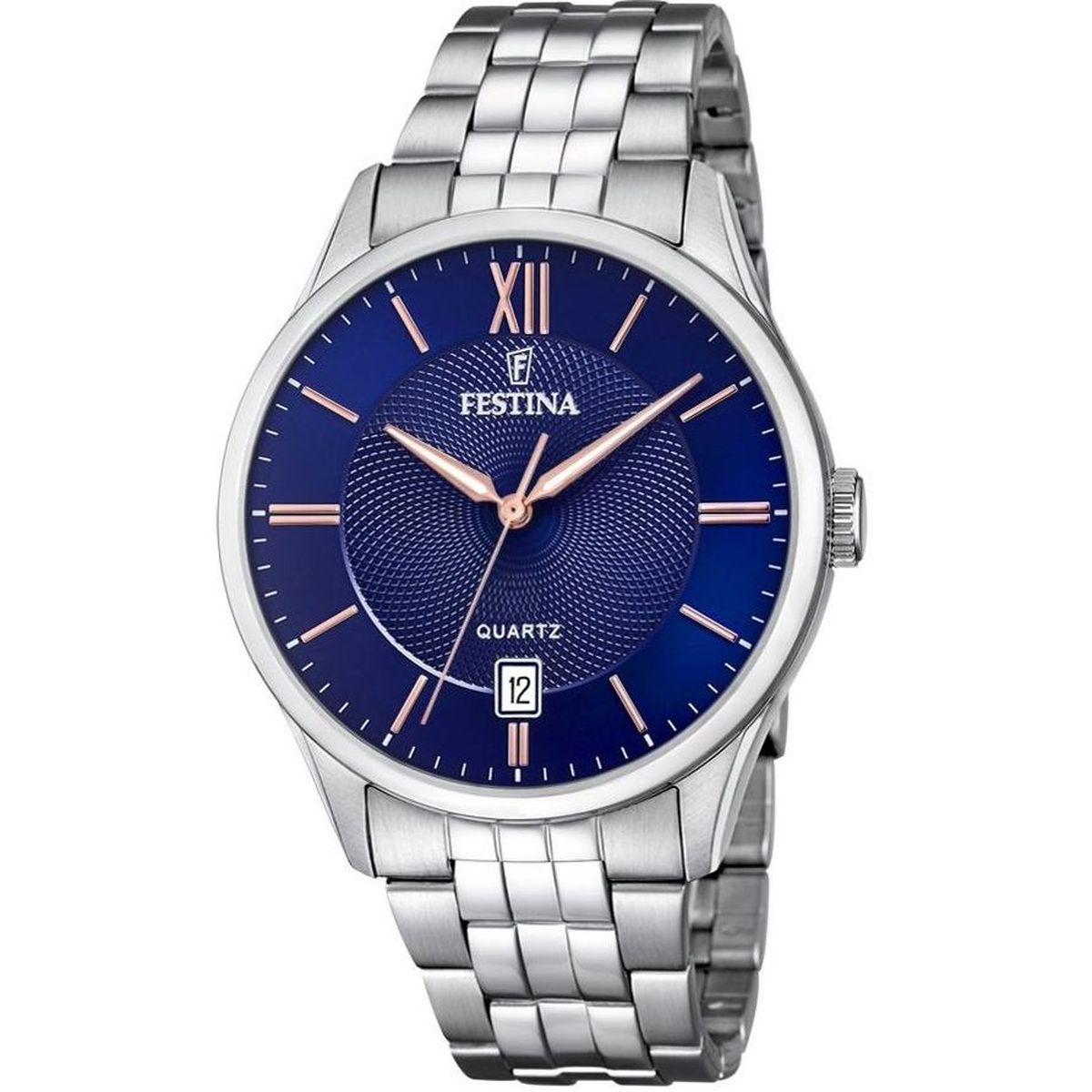 Klasické hodinky Festina na stříbrném náramku F20425/5 Classic