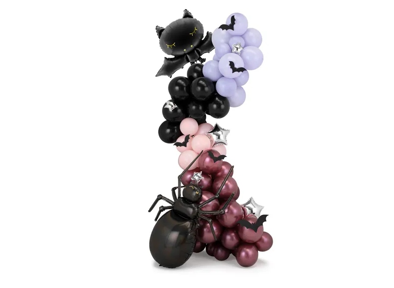 Balónková girlanda Halloween Černá Modrá Růže Dekorace na Halloween