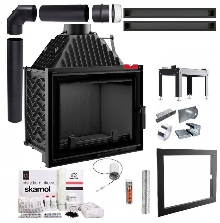 Krbová Vložka Litinová Amelia 21 Deco Eko Sada Trubky Lufty Desky