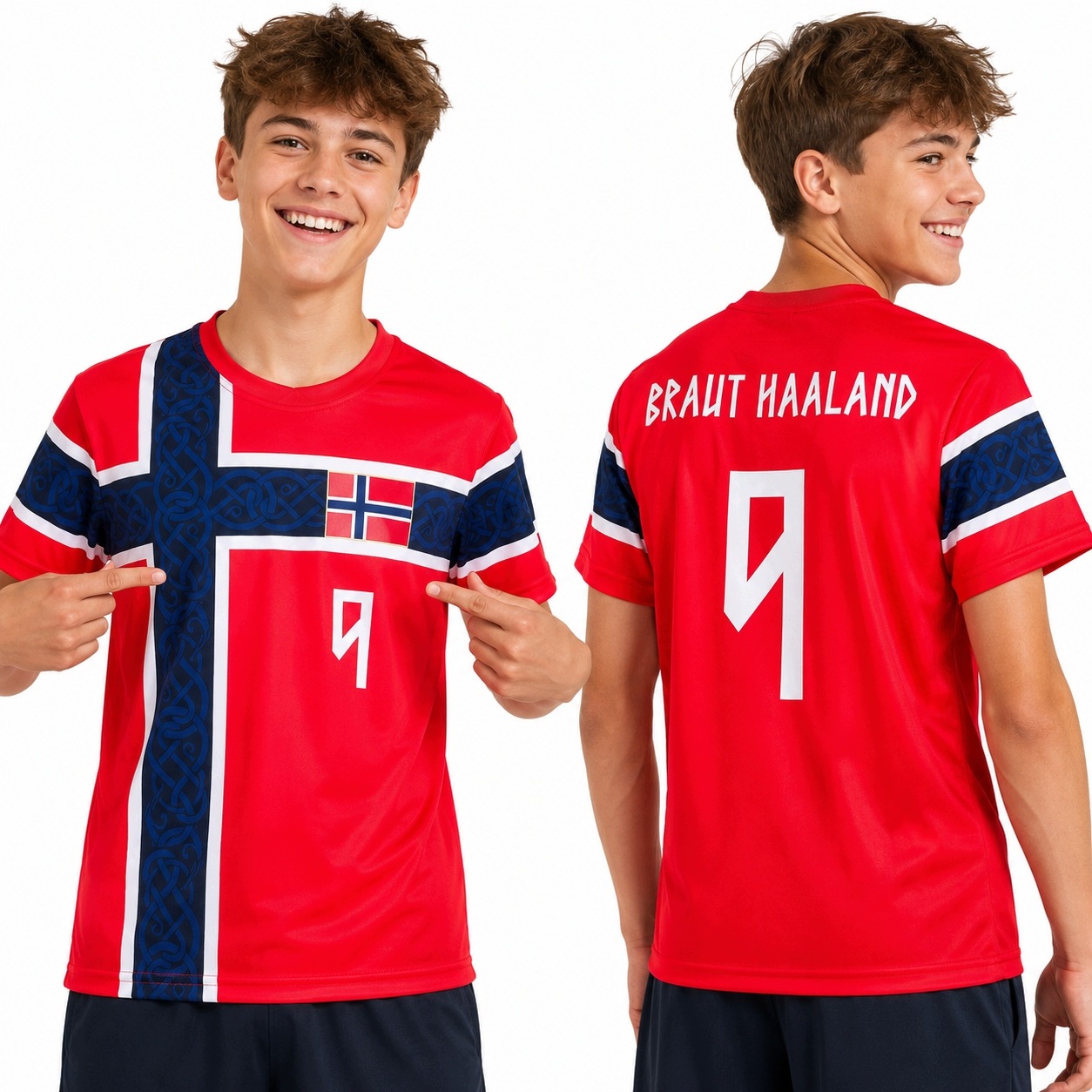 Haaland Norwegia – Koszulka sportowa kibica – 152 CM