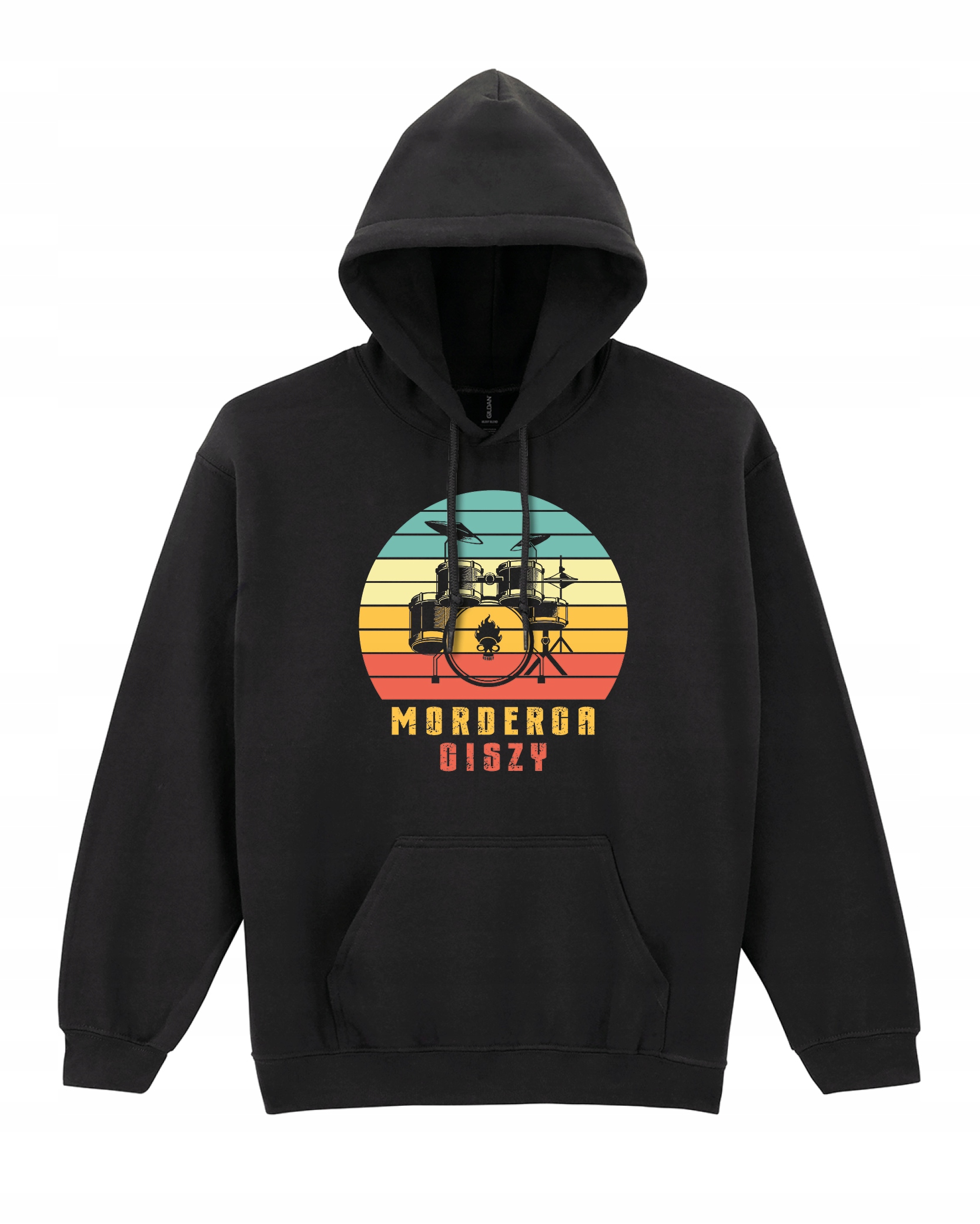 Mikina Perkuse Vrah ticha pro bubeníka Směšná Zábavná Černá M