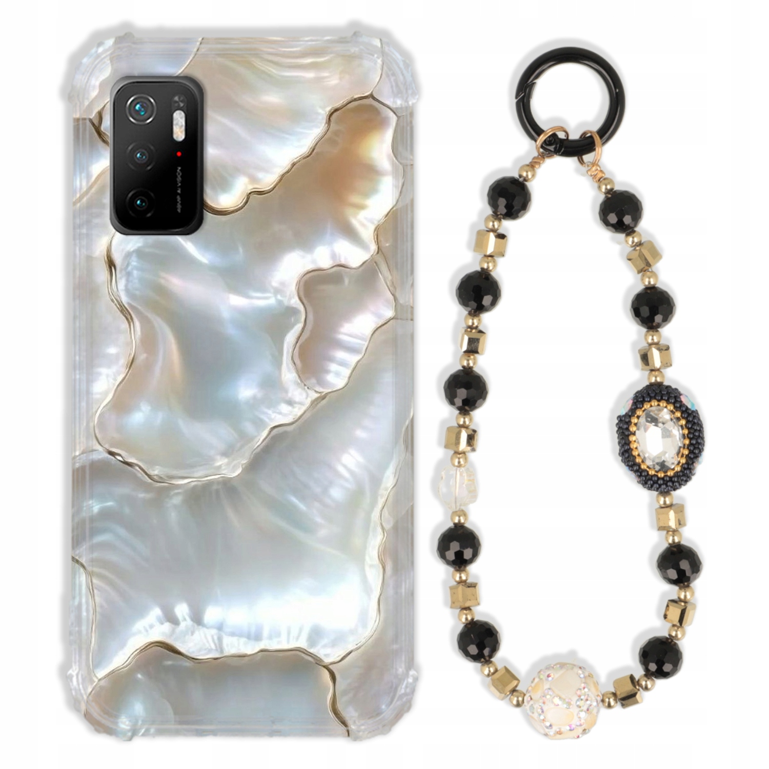 Puzdro Na Xiaomi Poco M3 Pro 5G Antishock Zirkóny Čierno Zlaté|pevné|pevné