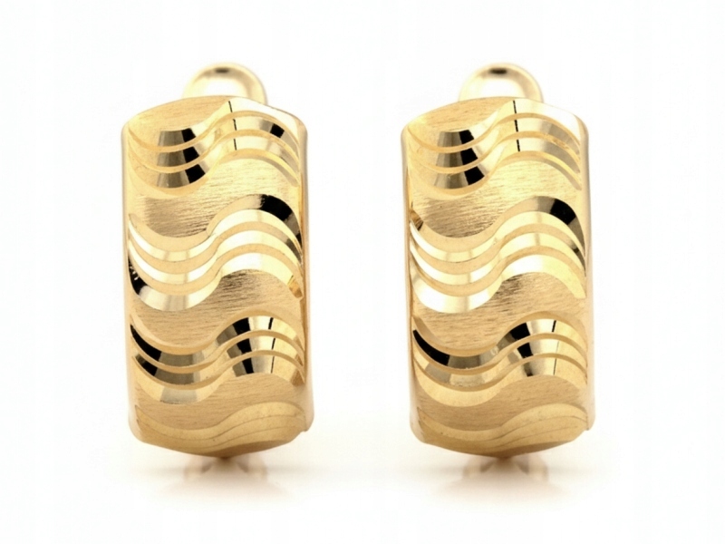 Náušnice zlaté anglické 585 klasické nadčasové pro ni